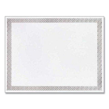 Great Papers!® Foil Border Certificates, 8.5 X 11, Ivory-silver, Braided With Silver Border, 15-pack freeshipping - TVN Wholesale